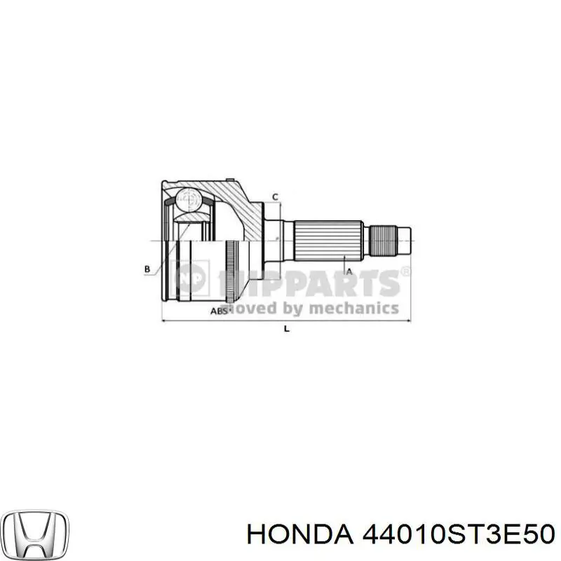 Піввісь права 44010ST3E50 Honda