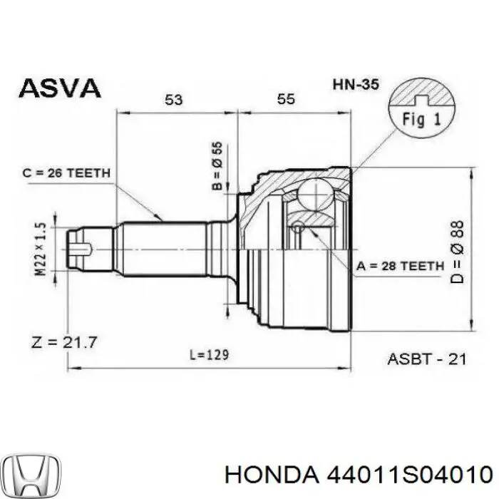 Граната колісна Honda 44011S04010 ціна, від 27.51 USD