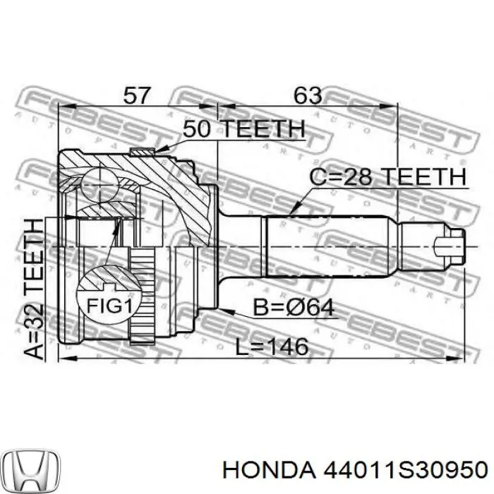  44011S30950 Honda