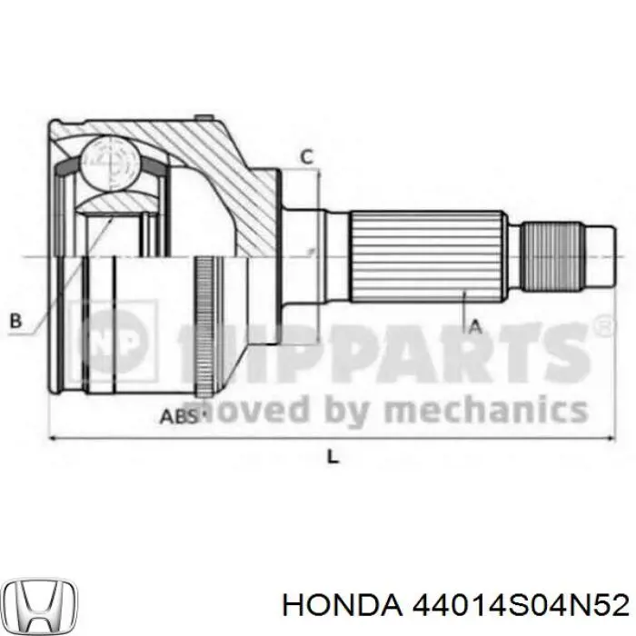 ШРУС зовнішній передній 44014S04N52 Honda