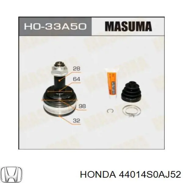 Купити 44014S0AJ52 Honda Шарнір приводу зовнішній