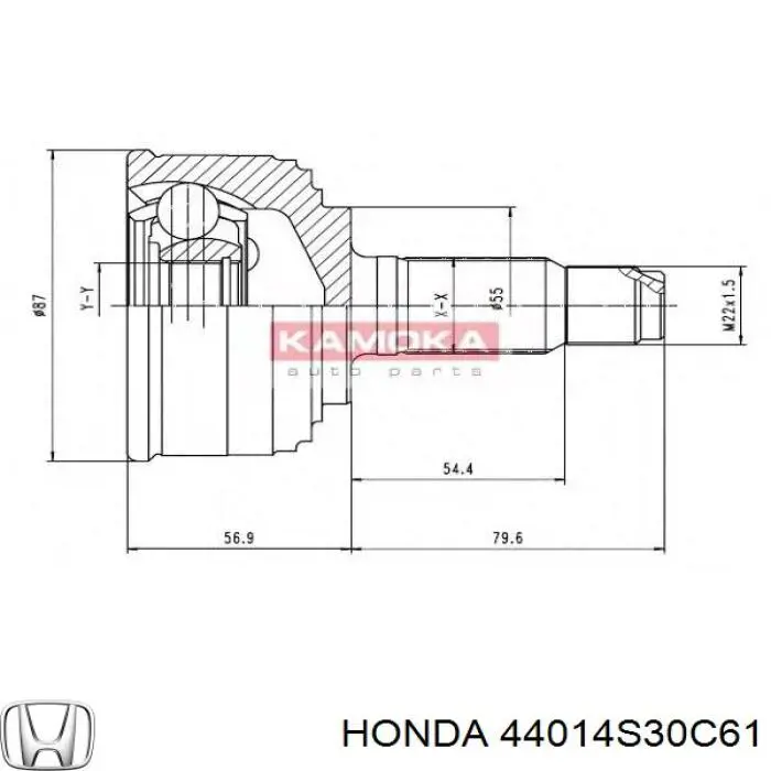 44014S30C61 Honda шрус зовнішній передній