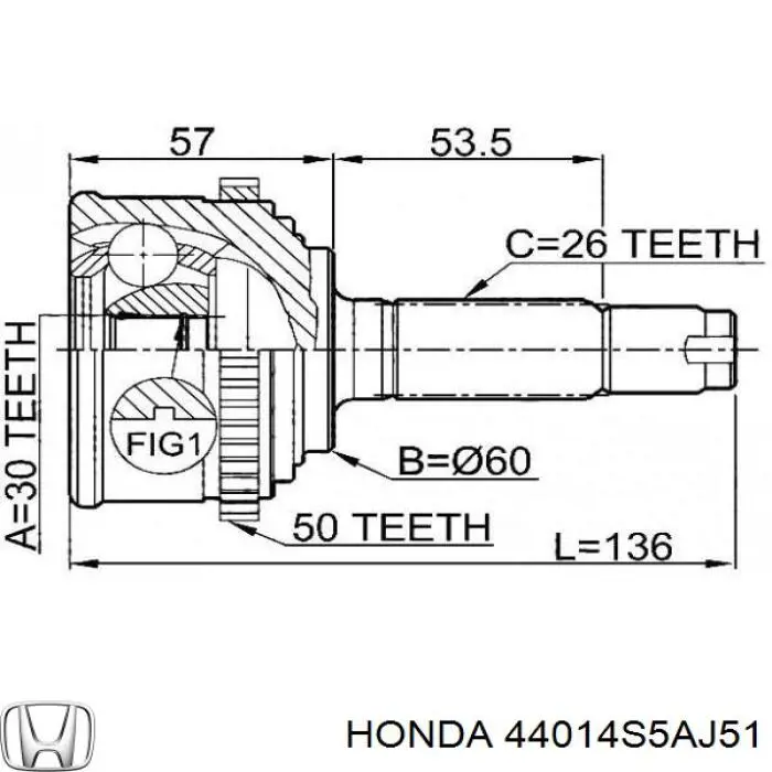  44014S5AJ51 Honda