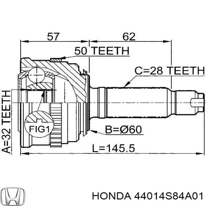  44014S84A01 Honda