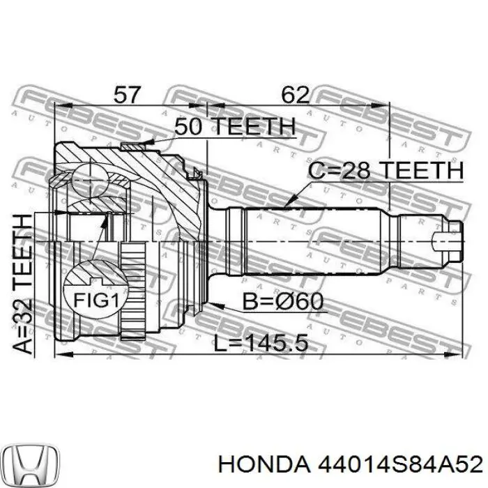  44014S84A52 Honda