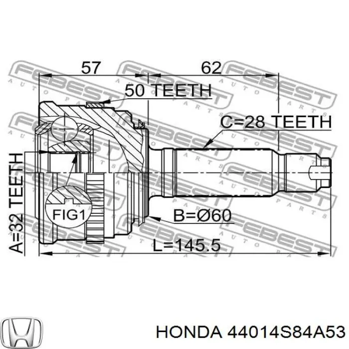  44014S84A53 Honda