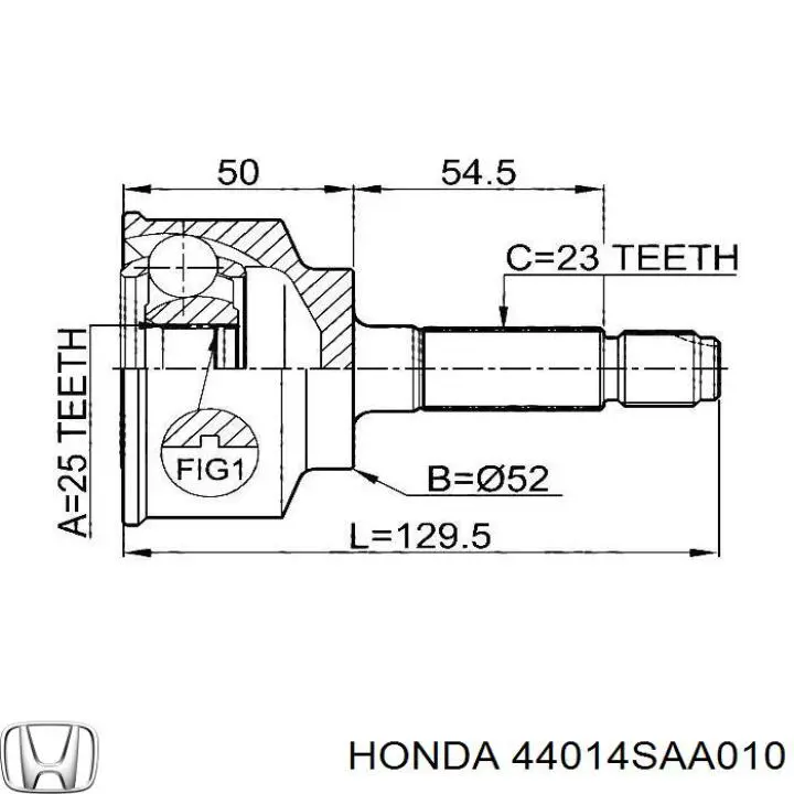 ШРУС зовнішній передній 44014SAA010 Honda