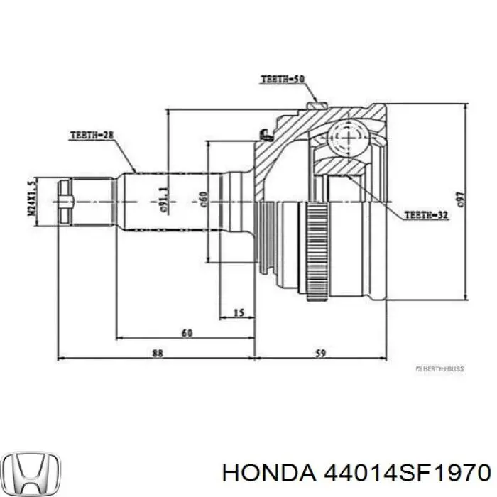  44014SF1970 Honda