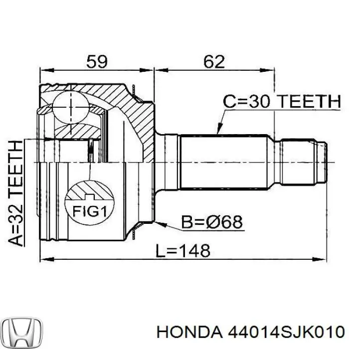  44014SJK010 Honda