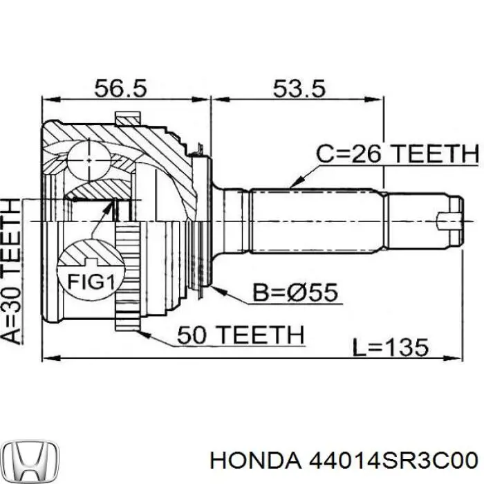 44014SR3C00 Honda Граната зовнішня