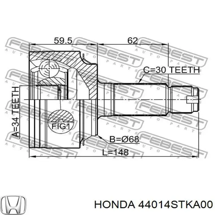 Граната колісна Honda 44014STKA00 ціна, від 34.56 USD