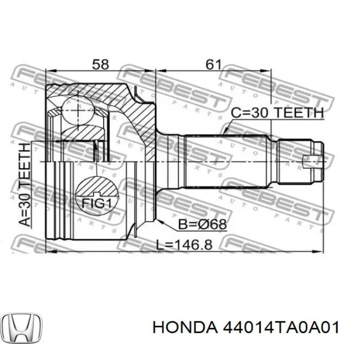 Граната колісна Honda 44014TA0A01 ціна, від 27.52 USD