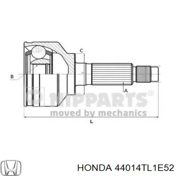 44014TL1E52 Honda шрус зовнішній передній