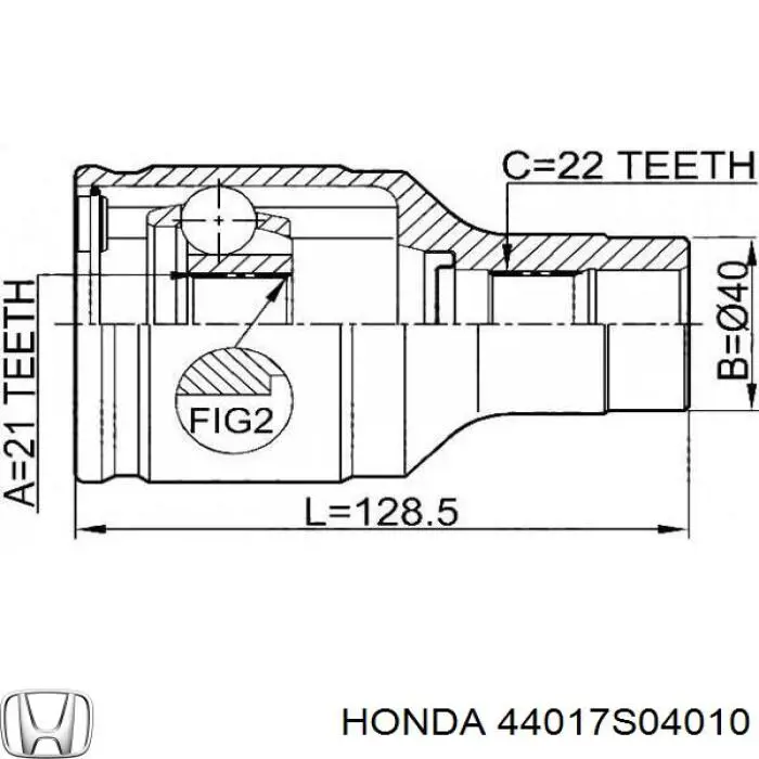 44017S04010 Honda Пильник ШРКШ внутрішній, передній півосі