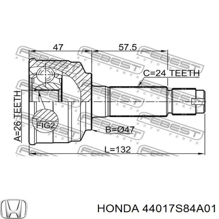 Пильник ШРУСа внутрішній 44017S84A01 Honda