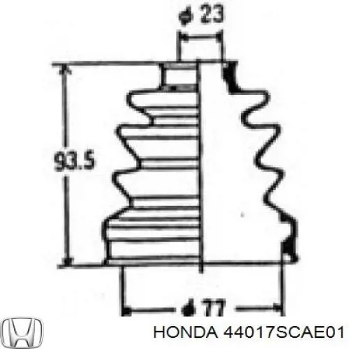 Пильник ШРУСа внутрішній 44017SCAE01 Honda