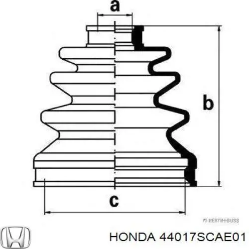 Пильник ШРУСа внутрішній, передній піввісі Honda 44017SCAE01