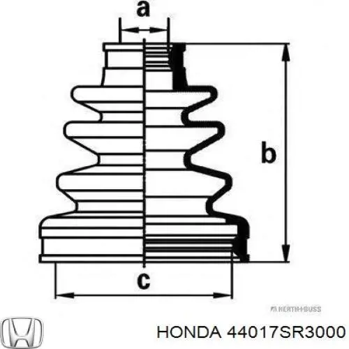 Пильник ШРУСа внутрішній 44017SR3000 Honda