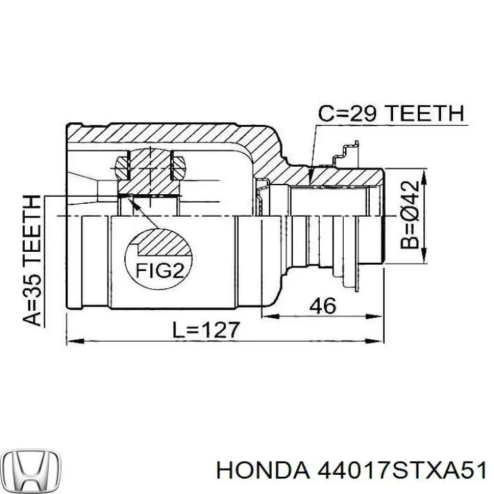 Пильник гранати внутрішній, передній півосі Honda 44017STXA51 ціна, від 23.88 USD