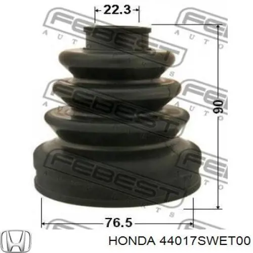 Пильник гранати внутрішній, передній півосі Honda 44017SWET00 ціна, від 4.33 USD