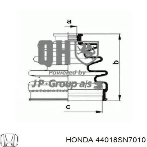 44018S84C01 Honda Пильник ШРУСа зовнішній, передній піввісі