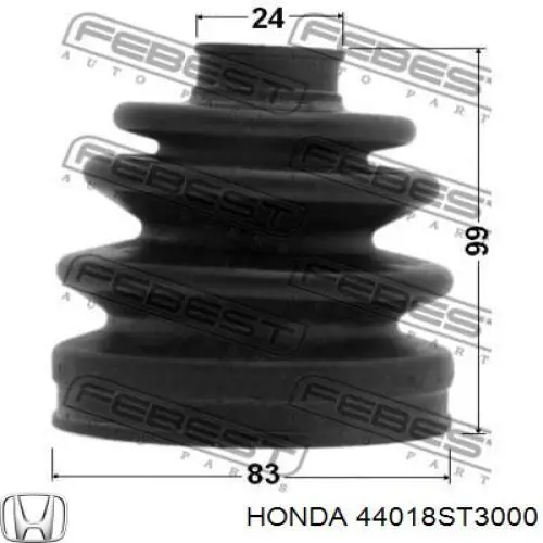 Пильник ШРУСа зовнішній 44018ST3000 Honda