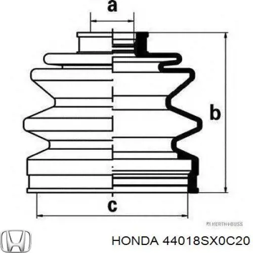 Пильник ШРУСа зовнішній 44018SX0C20 Honda