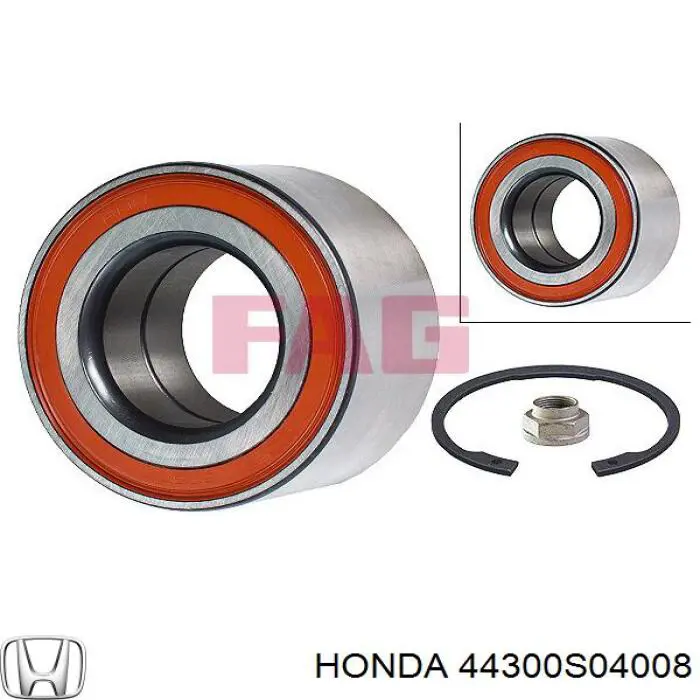 Купити 44300S04008 Honda Підшипник ступиці передньої