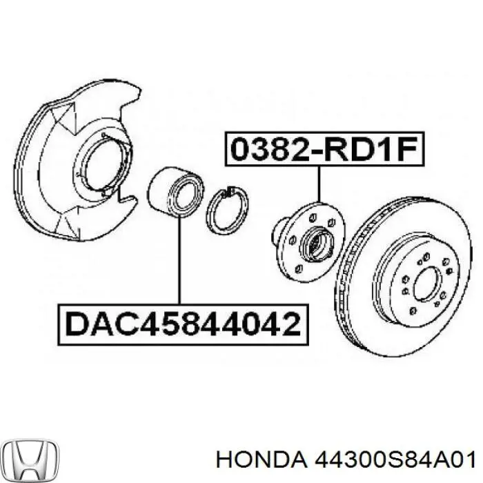 Підшипник маточини Honda 44300S84A01