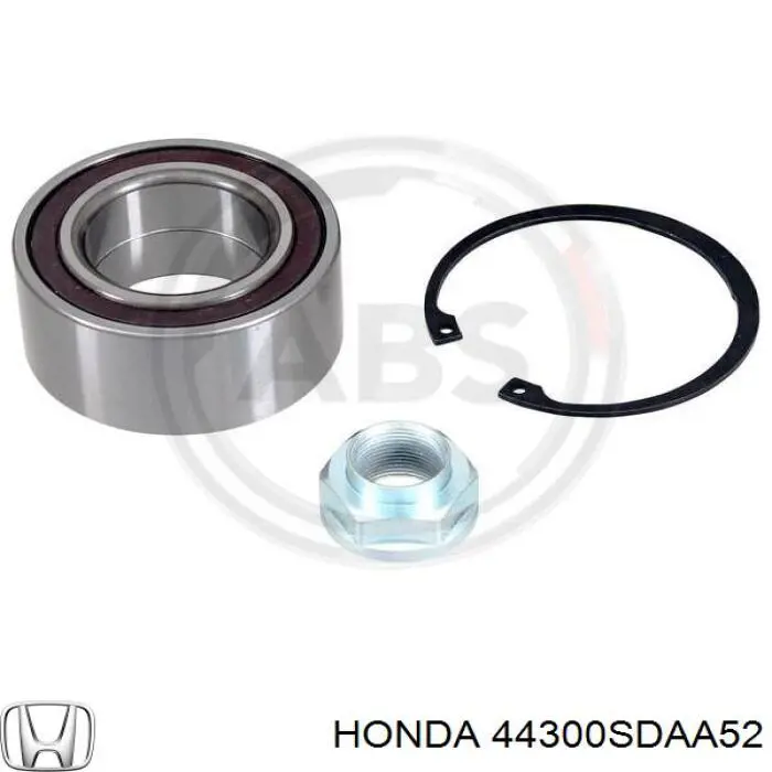 Комплект підшипник маточини передньої Honda 44300SDAA52 ціна, від 33.94 USD