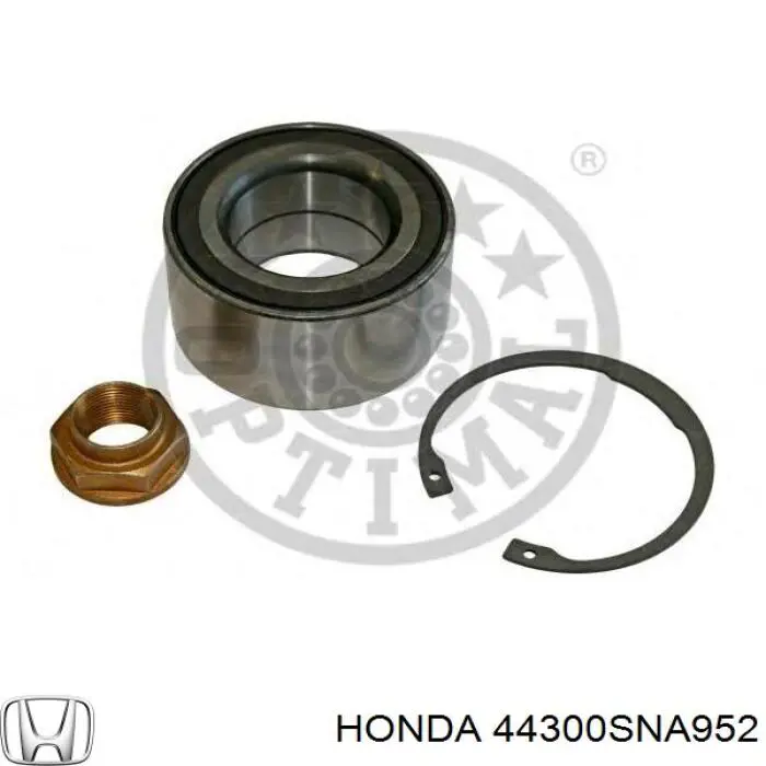 Комплект підшипник маточини передньої Honda 44300SNA952 ціна, від 24.47 USD