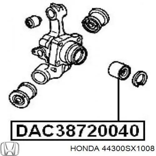 44300SX1008 Honda підшипник маточини передньої