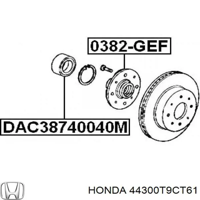 Підшипник маточини Honda 44300T9CT61