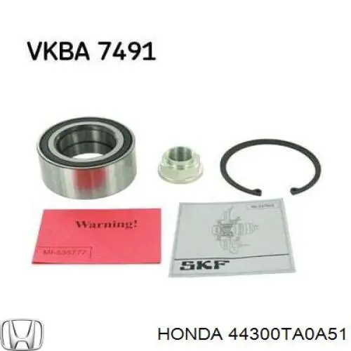 Купити 44300TA0A51 Honda Підшипник ступиці передньої