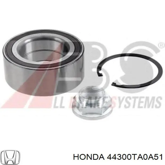 Комплект підшипник маточини передньої Honda 44300TA0A51 ціна, від 28.59 USD