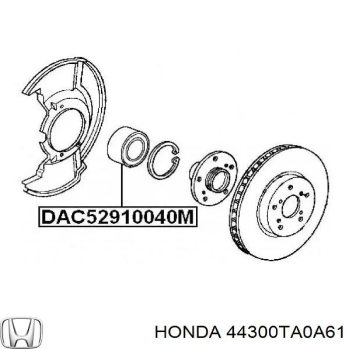 Купити 44300TA0A61 Honda Підшипник ступиці передньої