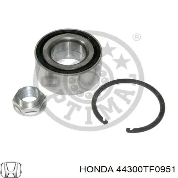 Комплект підшипник маточини передньої Honda 44300TF0951 ціна, від 16.21 USD