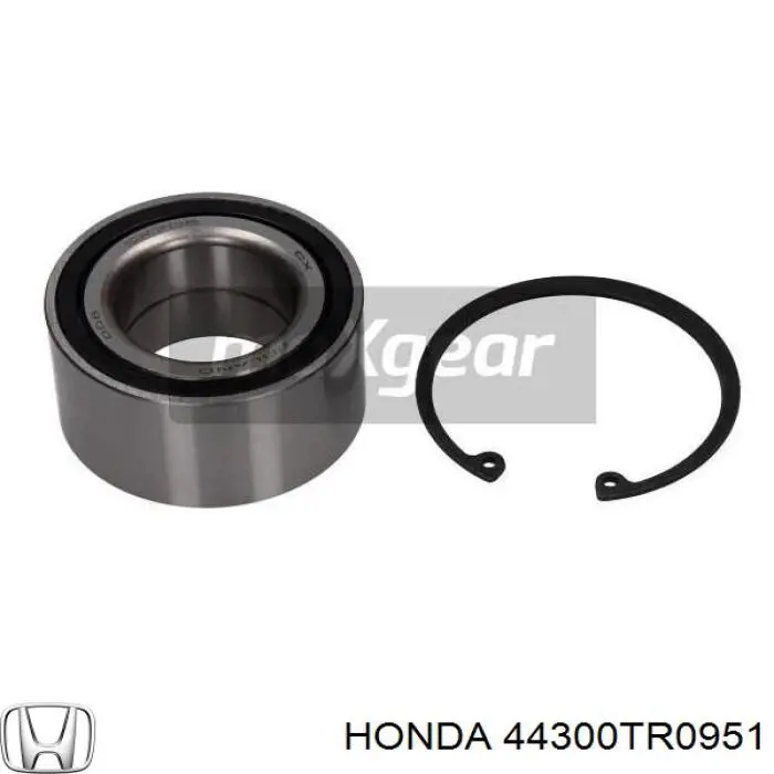 Комплект підшипник маточини передньої Honda 44300TR0951 ціна, від 18.39 USD