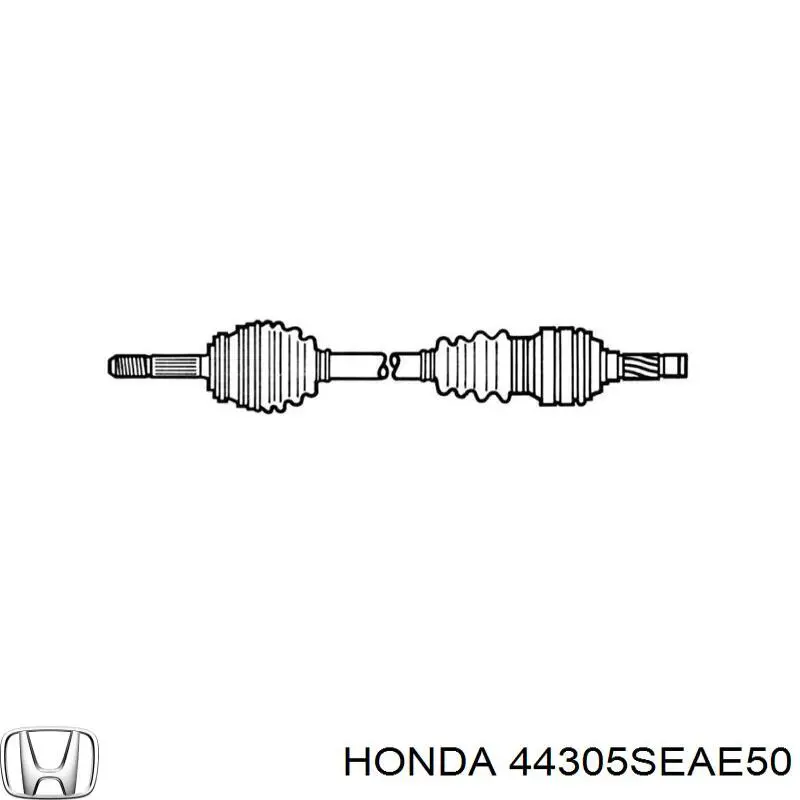 44305SEAE50 Honda піввісь (привід передня, права)