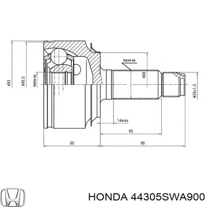 Піввісь передня, права Trakmotive/Surtrack HO8240 ціна, від 166.04 USD