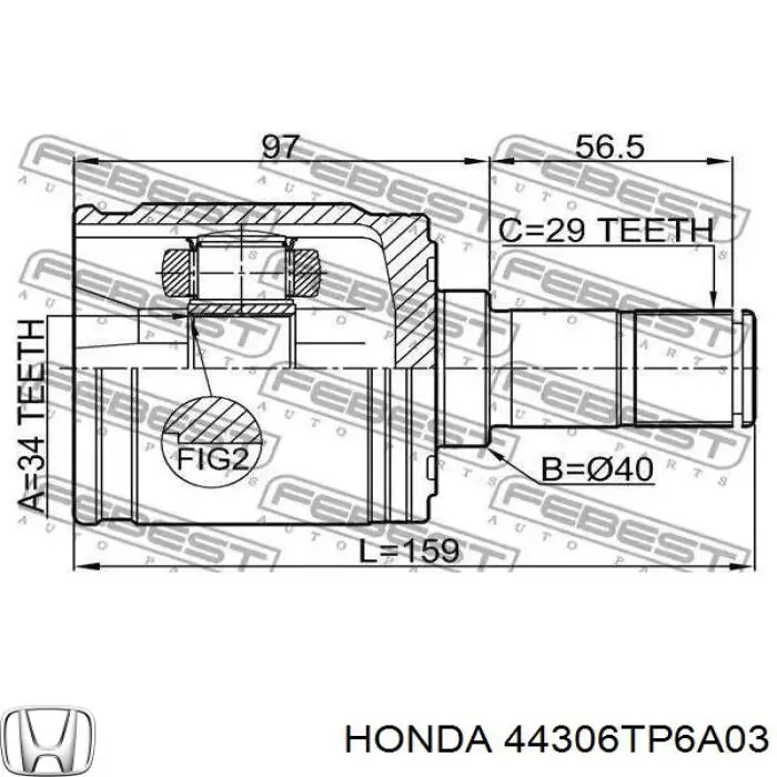  Honda 44306TP6A03 ціна, від 84.36 USD