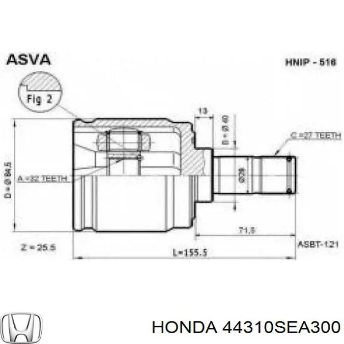  Honda 44310SEA300 ціна, від 356.61 USD