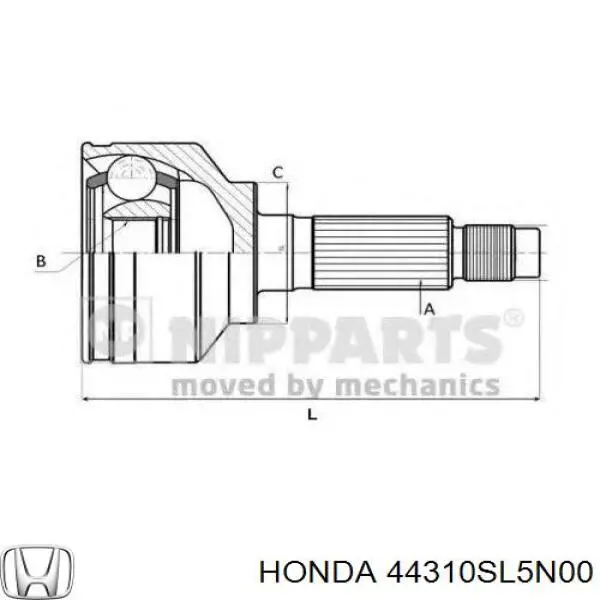 ШРУС внутрішній, передній, лівий 44310SL5N00 Honda