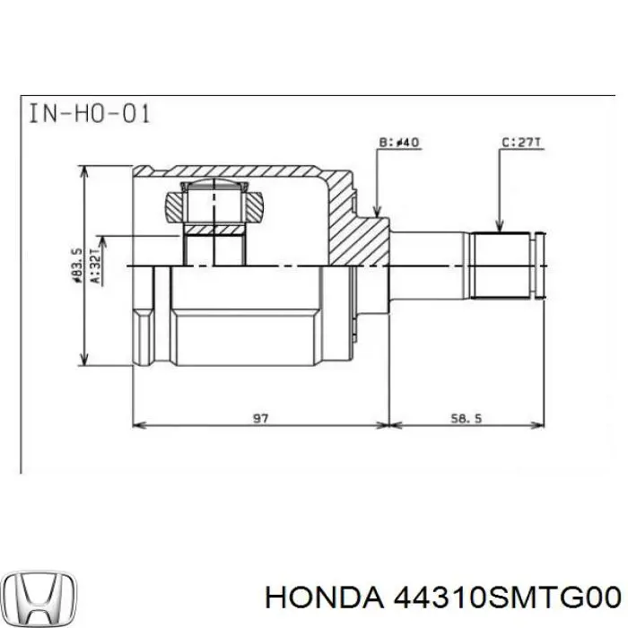 ШРКШ внутрішній, передній Honda 44310SMTG00 ціна, від 95.02 USD