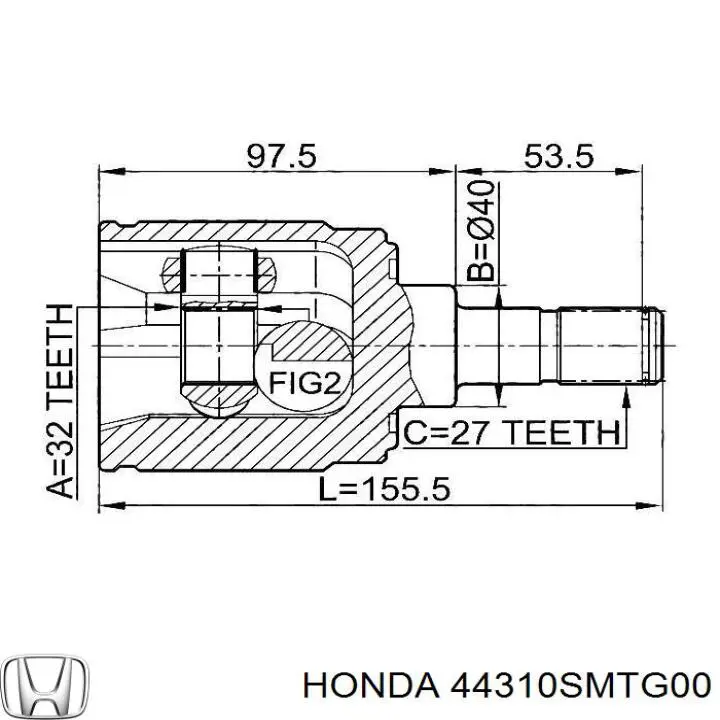 Граната внутрішня ліва 44310SMTG00 Honda