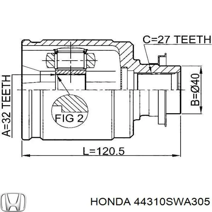 Купити 44310SWA305 Honda ШРУС внутрішній правий