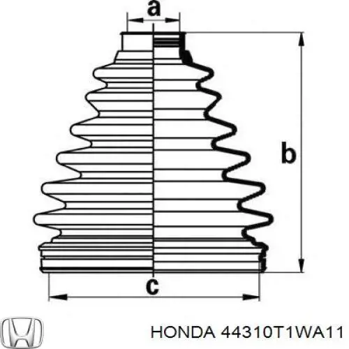 44310T1WA11 Honda ШРКШ внутрішній, передній, лівий