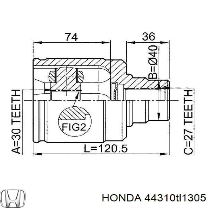  44310TL1305 Honda