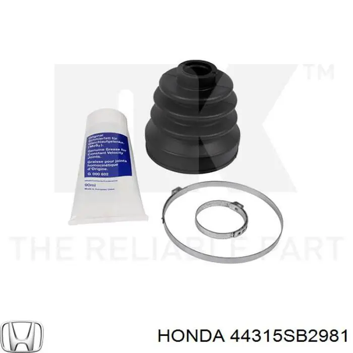 Пильник гранати внутрішній, передній півосі Honda 44315SB2981 ціна, від 6.32 USD