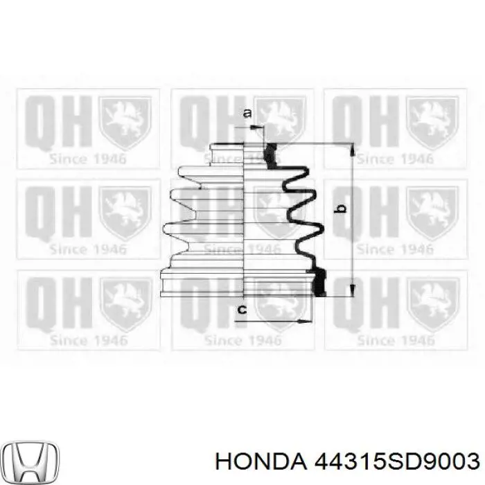 Пильник ШРУСа внутрішній 44315SD9003 Honda